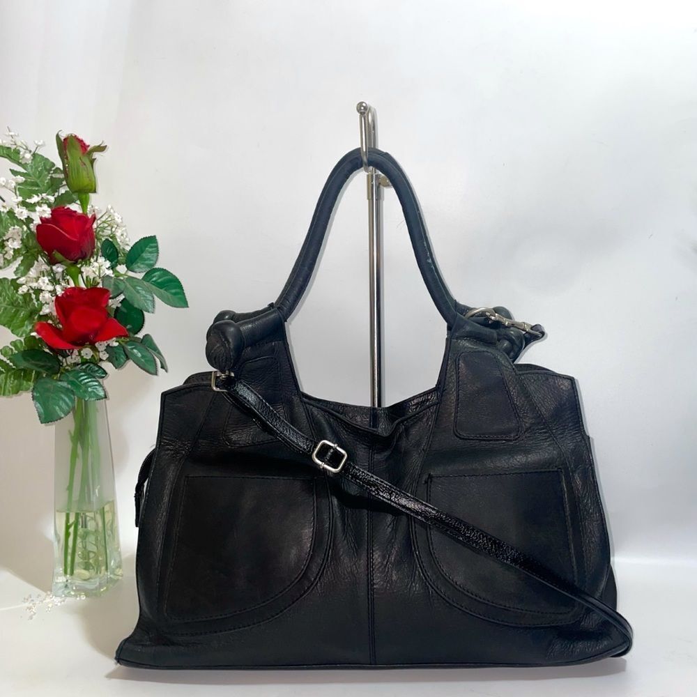 Chaos Leather Handbag Black Large